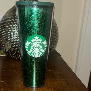 Green Sparkly Starbucks Cup